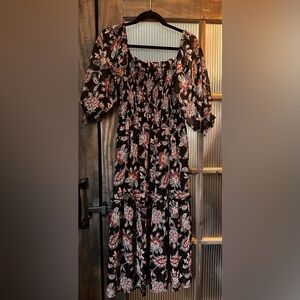 Floral Black and floral Women's Dress